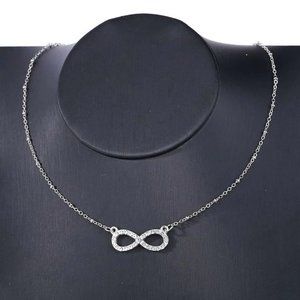 New Rhinestone Infinity Pendant Necklace